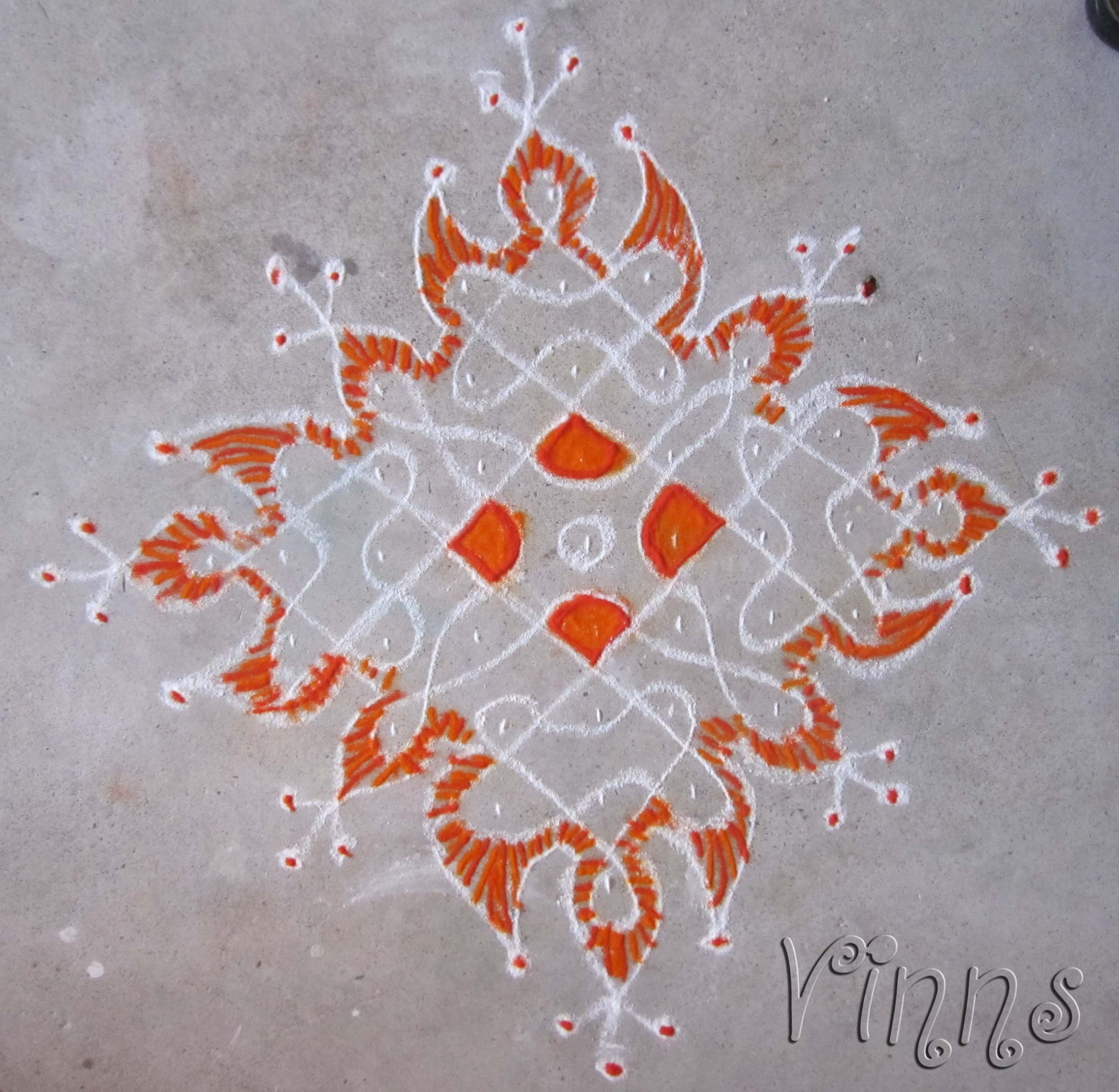 9 Dots Sikku Kolam || Mellika Muggulu | Small Rangoli muggulu, rangavalli, small chikku kolam