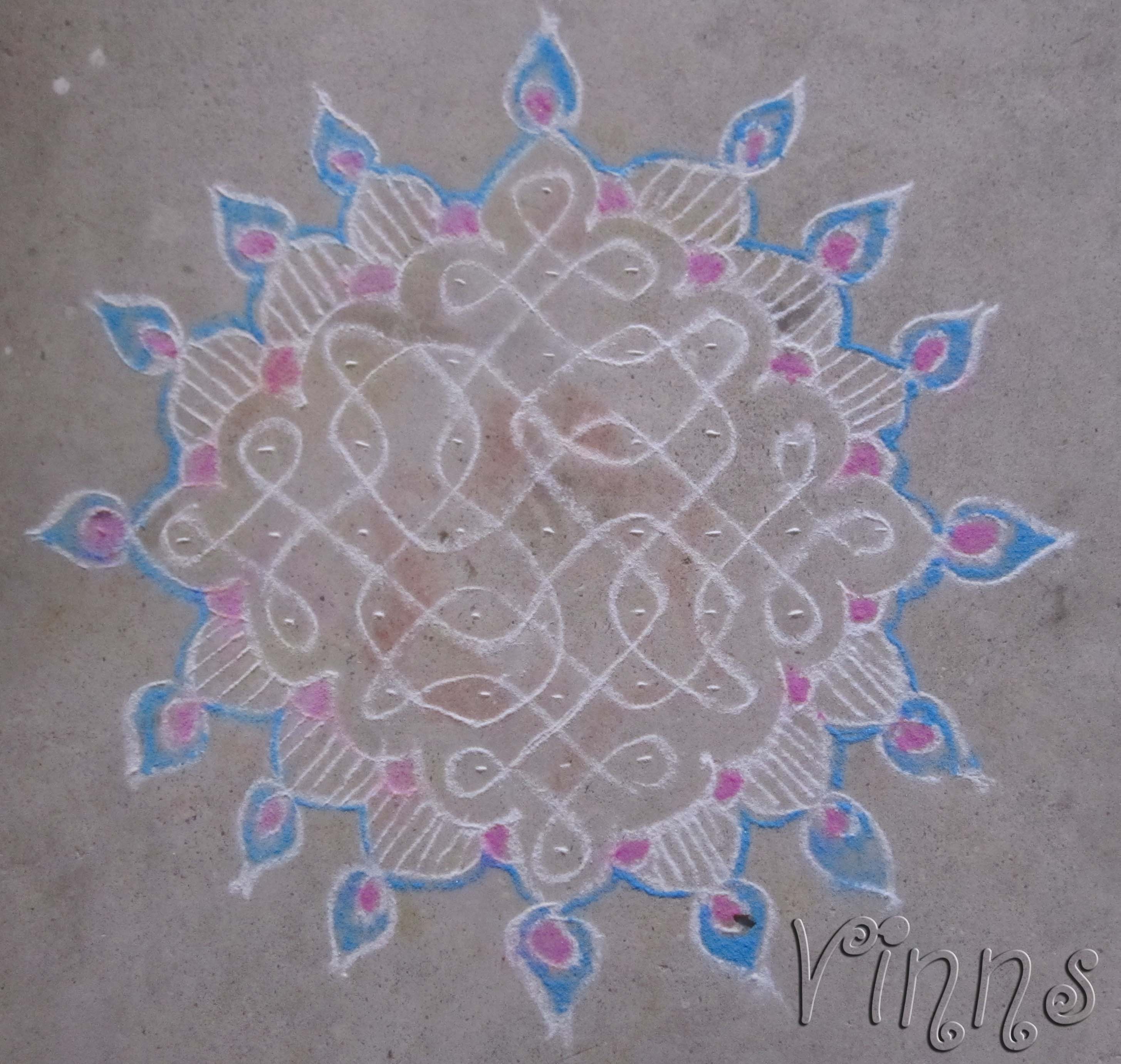 9 Dots Sikku Kolam || Simple Tippudu Muggulu || Small Rangoli
