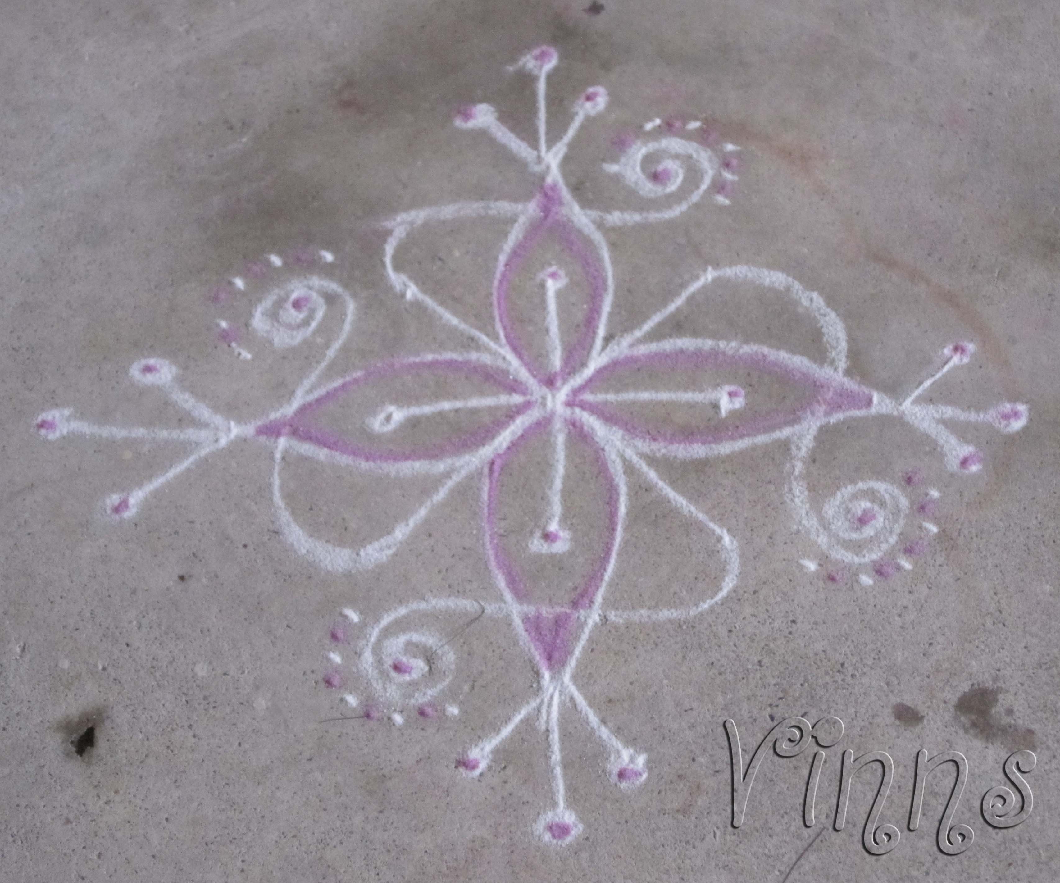 7 Dots Simple Kolam || Chukkala Muggulu || Simple Rangoli
