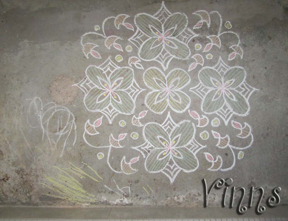 Deepam Flower Lamps kolam
