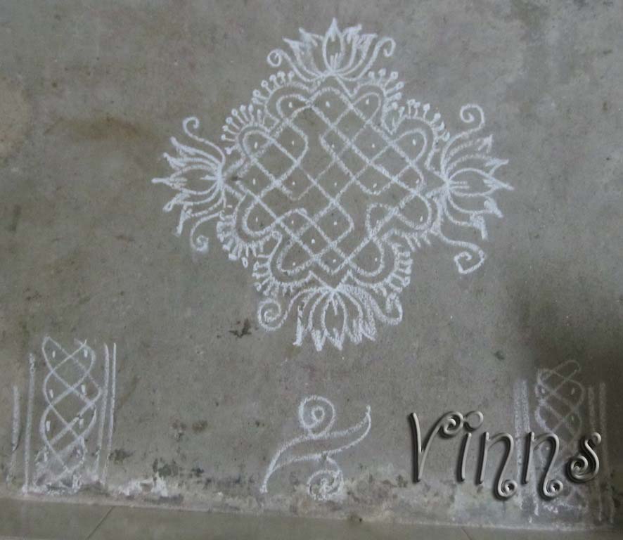 5 pulli sikku kolam, 5 dot sikku kolam