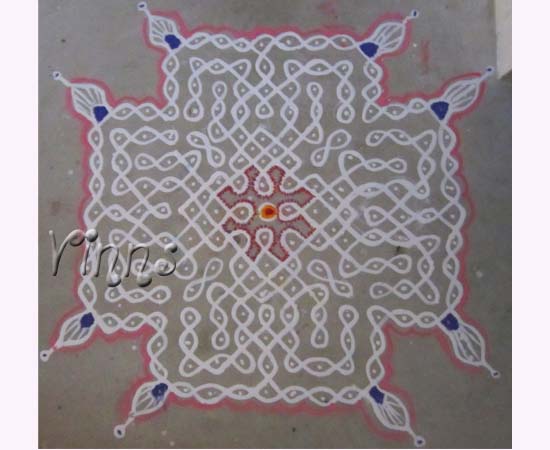 15 Dots sikku kolam