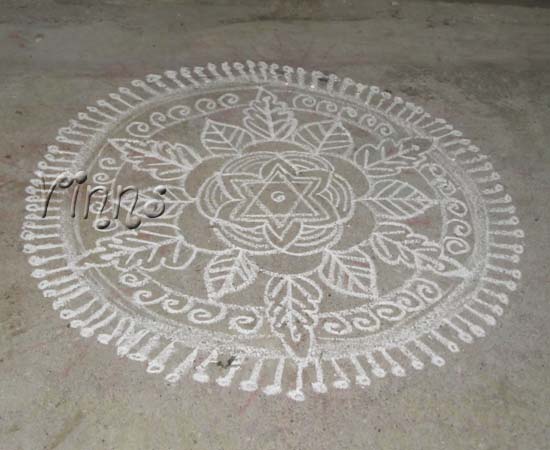 Star Natchithara Leaves kolam