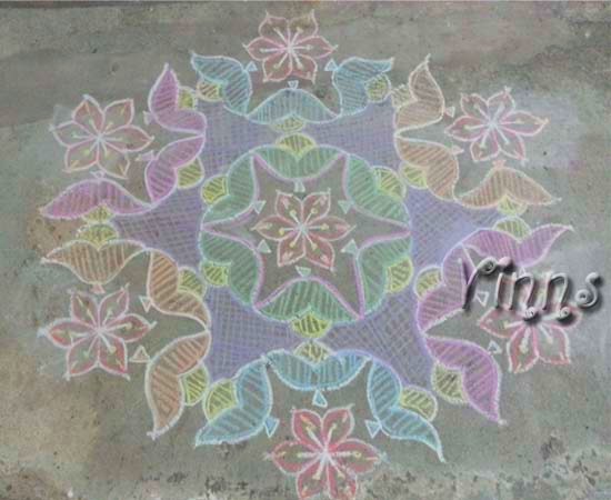 19 dots kolam