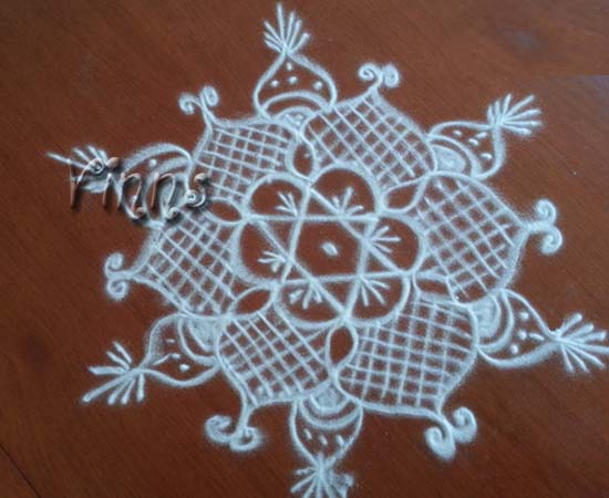 Small Star Rangoli Small kolam