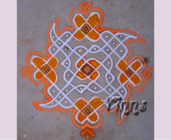 Tippudu Muggulu Chikku kolam Pulli kolangal