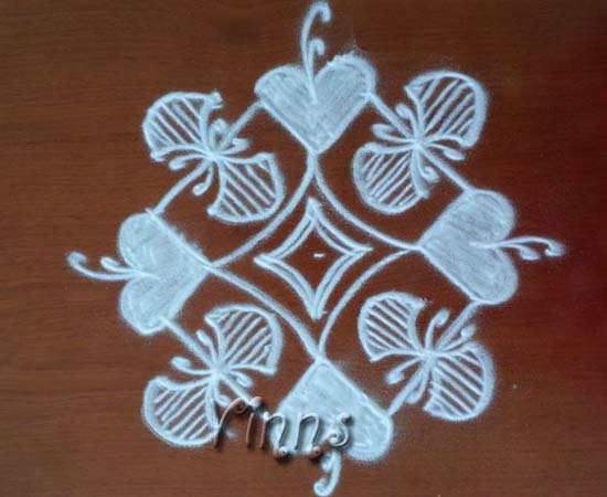 7x7 Pulli kolam chukkala muggulu