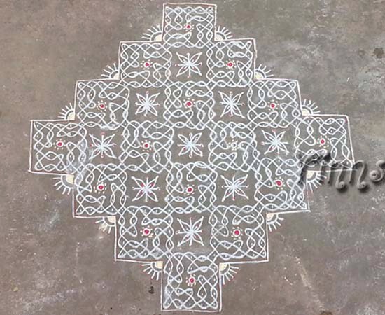 Tippudu Muggulu chikku kolam pulli kolam