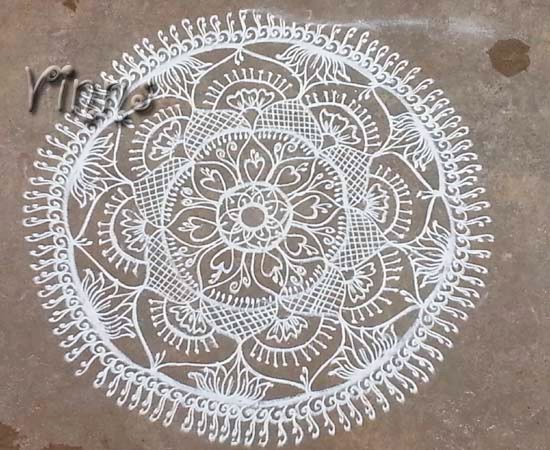 Rangoli Chukkala leni muggulu rangavallika dotless kolam