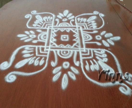 Kolam without dots chukkala leni muggulu dotless kolam