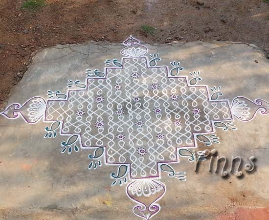 muggulu pulli kolam dot kolam