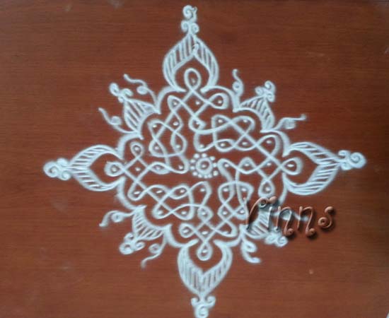 Muggulu chikku kolam dot kolam