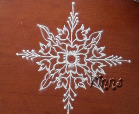 10 dots line kolam, muggulu, rangavallika