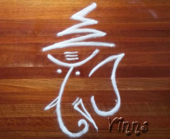 Festival rangoli, kolam, vinaygar