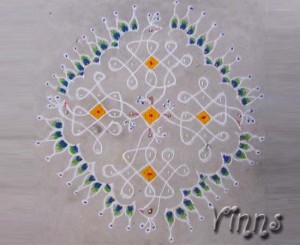 Mugullu, Rangavalli, rangavallika, small chikku kolam, dot koalm