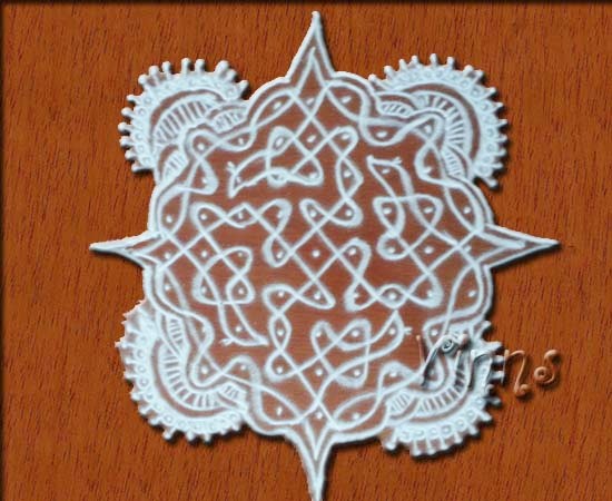 Muggulu, rangavallika, small kolam, daily kolam, dot kolam