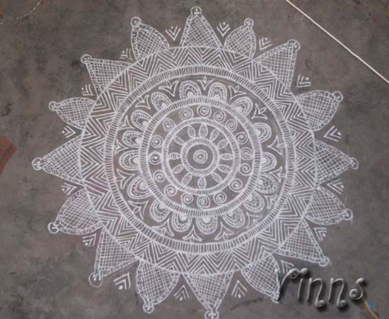 muggulu, big kolam, rangavalli, rangoli, dotless kolam