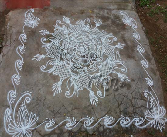 muggulu, rangavalli, rangavallika, dotless kolam