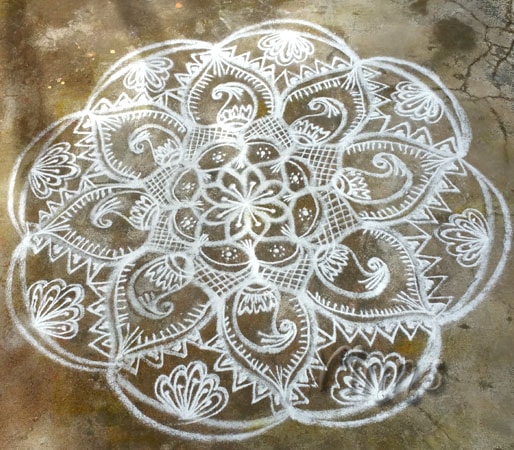 chukkala muggulu, rangoli, dotless kolam