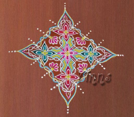 Pulli kolam. mugguli, rangoli, pulli kolangal