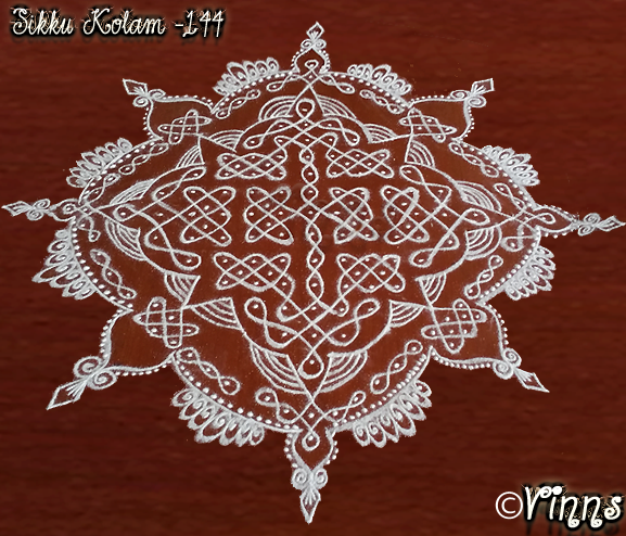13_dots_sikku_kolam_pulli muggulu, tippud, chikku kolam,
