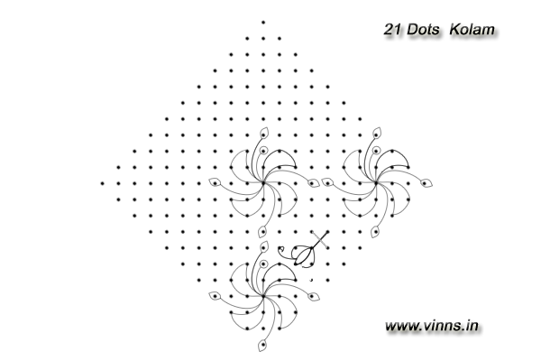 21_dots_kolam_rangoli_white