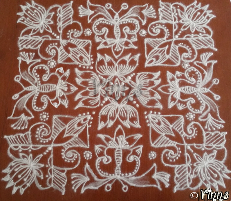 rangoli, muggulu, pulli kolam