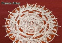 Round Rangoli – Mandala round rangoli, muggulu, rangavallika