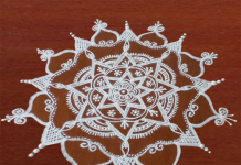 Freehand Kolam – Mandala-Rangoli muggulu, chukkala muggulu, dotless,