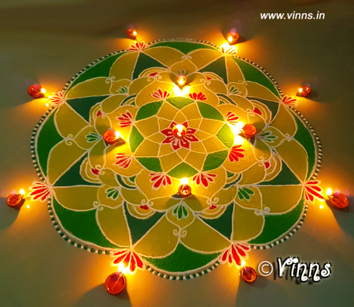 Kolam_muggulu_karthigai_mar dotless, new kolam, recent, rangavalli, margazhi