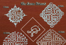 7 Dots, 9 Dots, 11 Dots, 13 Dots Sikku Kolam 7 dots kambi kolam, 11 dots pulli kolangal, 13 dots neli kolam,