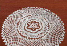 Rangoli In White, Dotless Kolam, Chukkaleni Muggulu