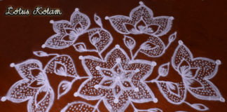 margazhi kolam, big kolam, dot kolam, flower kolam