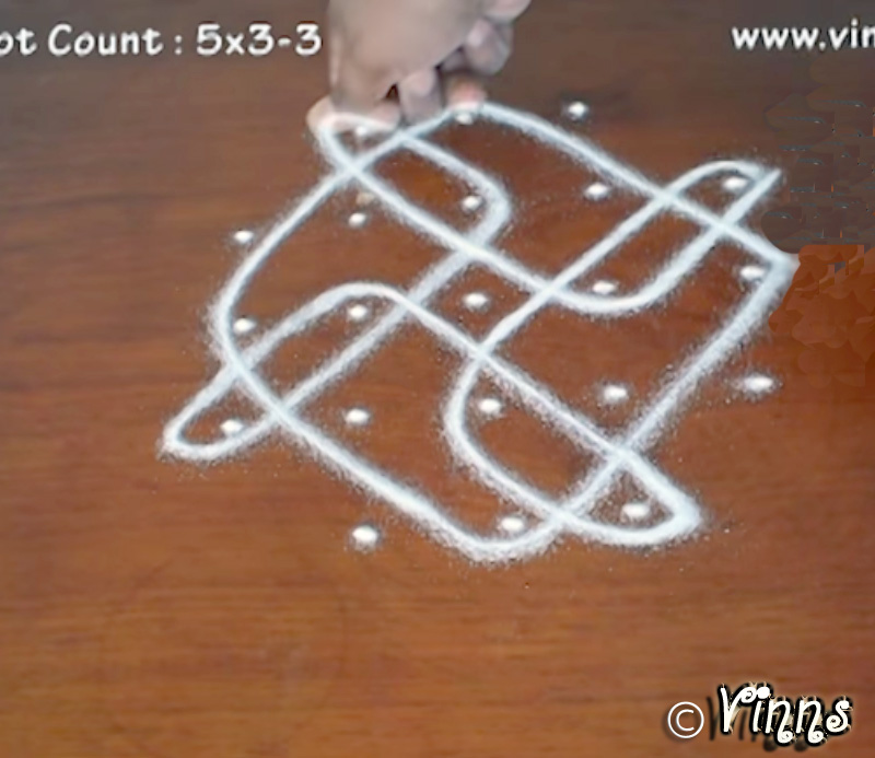 5 dots kolam, sikku kolam