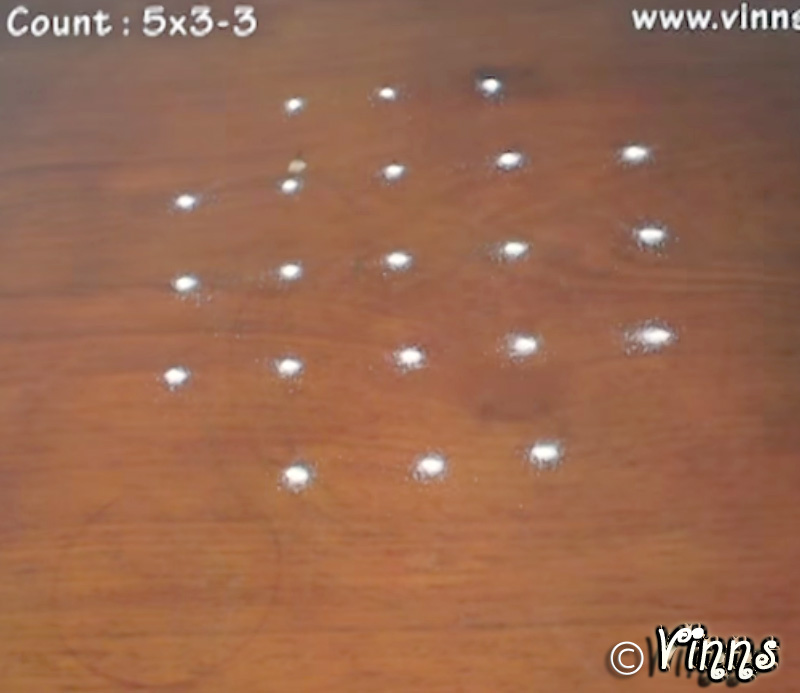 small kolam, 5 dots kolam, muggulu