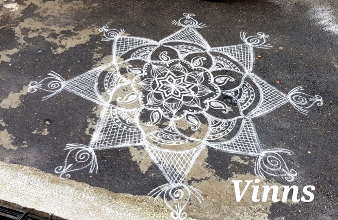 Margazhi kolam, big kolam , daily kolam