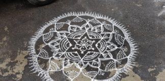 Big kolam, dotless kolam, daily kolam