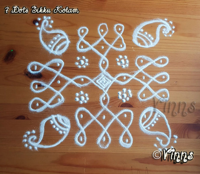 simple kolam, daily kolam, small kolam