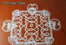 lotus kolam, simple kolam, small kolam, tippudu kolam