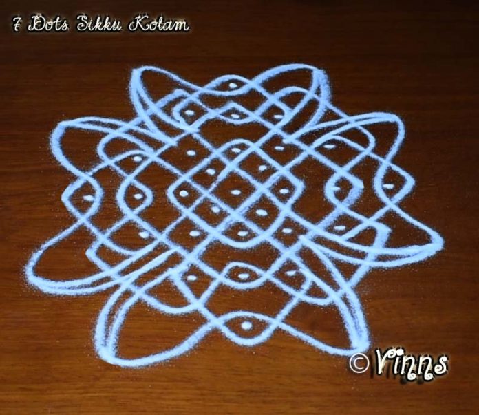 simple kolam, daily kolam, beginner kolam, apartment kolam