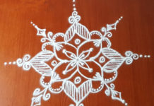 Simple 9 dots Flower kolam || Melika Puspa muguulu || Rangoli simple kolam, muggulu, mellika muggulu