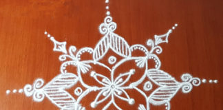 simple kolam, muggulu, mellika muggulu