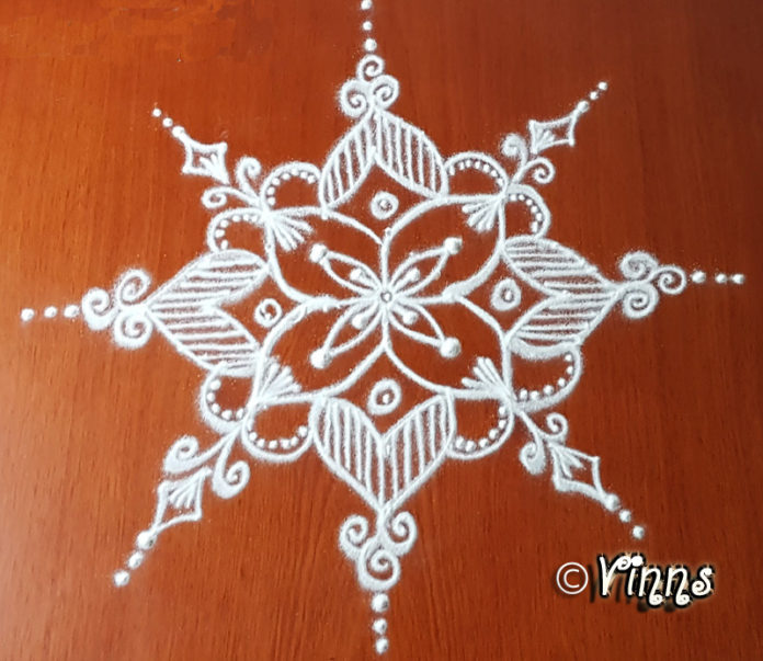 simple kolam, muggulu, mellika muggulu