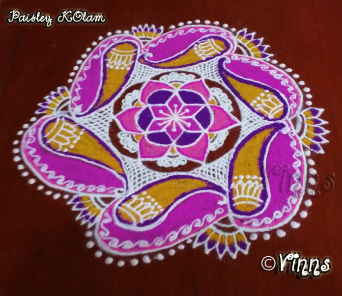 Mango_colour_paisley mango design, simple method to draw paisleys