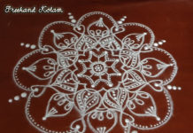 Freehand Kolam || Dotless Muggulu || Rangoli In White Freehand Kolam || Dotless Muggulu || Rangoli In White