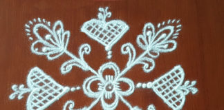 7 Dots Flower Kolam, Chukkala Pushpam Muggulu