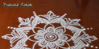 Small Freehand Kolam || Chukkaleni Muggulu || Rangoli in White