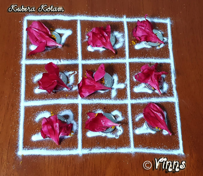kubera Kolam Pooja room kolam
