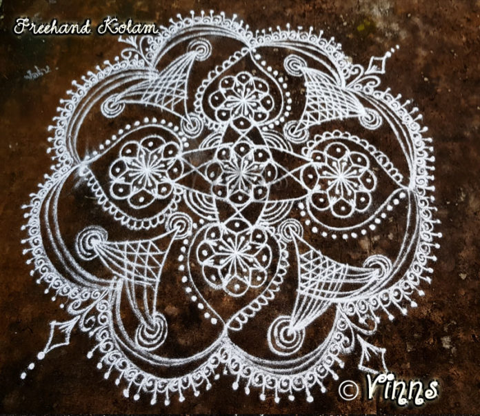 big kolam, white kolam, dotless kolam