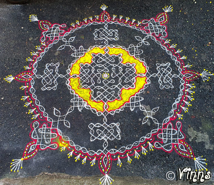 round_sikku_kolam New design, new year kolam